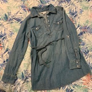 Denim maternity top